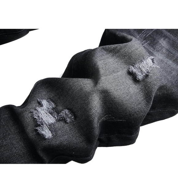 AMABCDET Men’s Ripped Jeans Relaxed Fit Distressed Destroyed straight Leg; Sz 40 - Picture 4 of 13